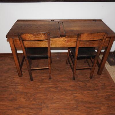 Double Childs Desk Solid Wood