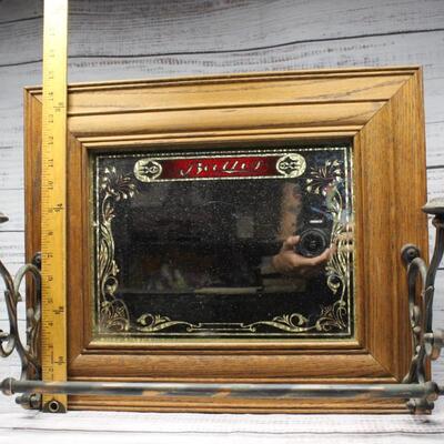 Vintage Baths Wall Mirror Hat Rack Towel Holder