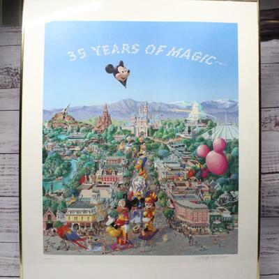 Vintage Disney Artist Charles Boyer Signed and Numbered Print 35th Anniversary