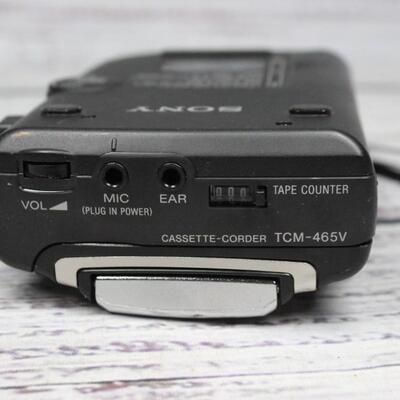 Retro Sony Cassette Voice Recorder Player TCM-465V