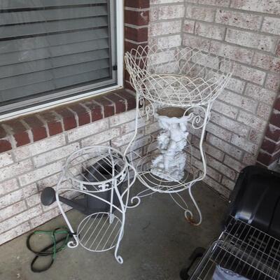 Metal Plant Stands ,Propane Grill Cherub Statue  Plastic Watering Can