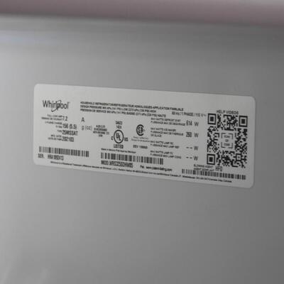 Whirlpool Side by Side Refrigerator