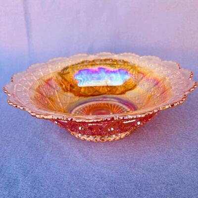 Lot 225cl Group 4 Iridescent Bowls Carnival Glass Pattern