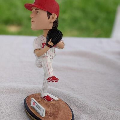 Philadelphia Phillies Vintage Edition Bobblehead and two Cole Hamels Bobbleheads