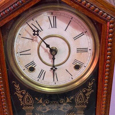 Antique Vintage Wood Mantle Shelf Gilbert Clock Co