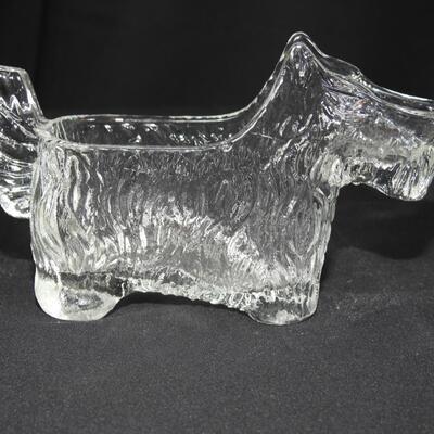 Clear glass Scottie Dog