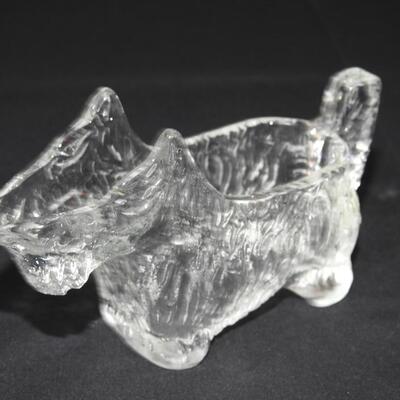 Clear glass Scottie Dog