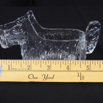 Clear glass Scottie Dog