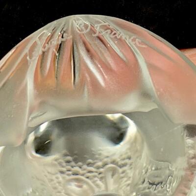 Crystal Lalique Frog 2" T Hand enscribed