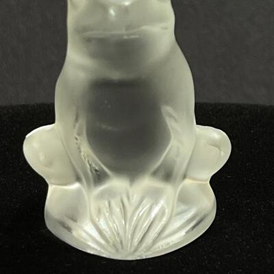 Crystal Lalique Frog 2" T Hand enscribed