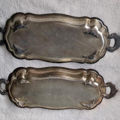 Silverplated Rectangular Serving Trays (lot of 4)