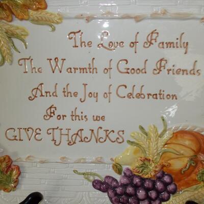 Thanksgiving Platter and Stand