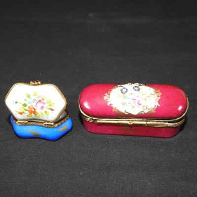 Pair of Limoges Trinket Boxes