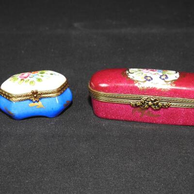 Pair of Limoges Trinket Boxes