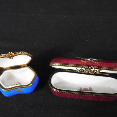 Pair of Limoges Trinket Boxes