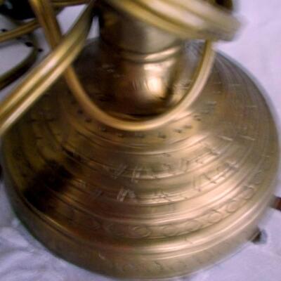 Pair of Brass Candle Lamps