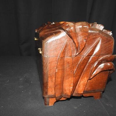 Carved Wood Treasure Box