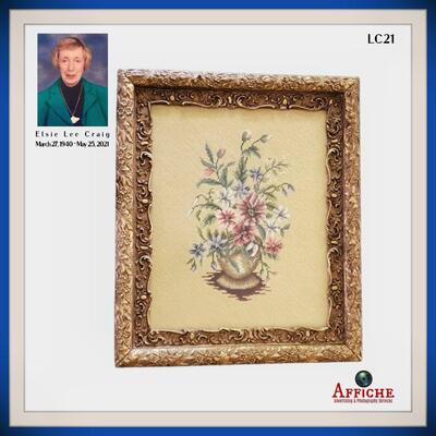 "Needlepoint" Framed