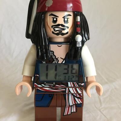 LEGO Pirates Of The Caribbean Jack Sparrow Figure Digital Alarm clock 10â€
