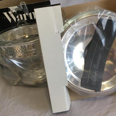 Silverplated Food Warmer, Leonard Silver Mfg, (5511), Glass Liner, Candle Holder