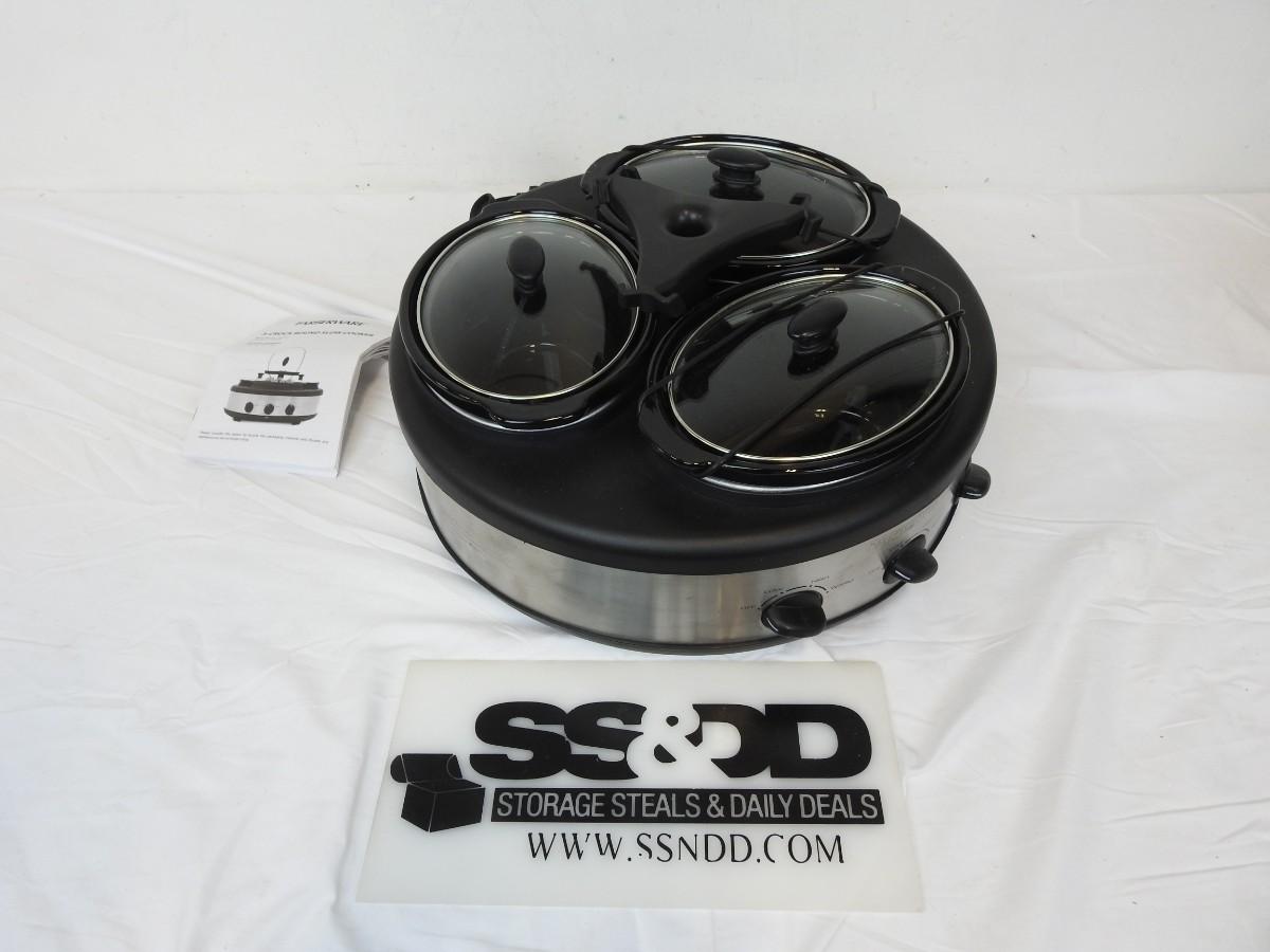 FarberWare 3Crock Round Slow Cooker