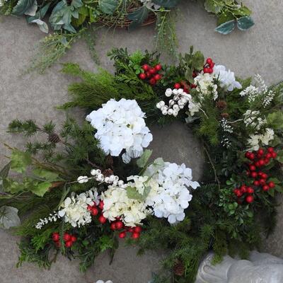 Three Floral Wreaths