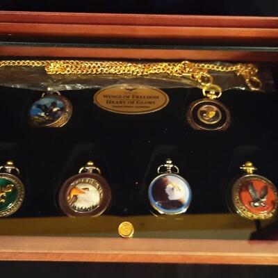 Lot 221 Display Case  Wings of Freedom/Heart of Glory Pocket Watch Collection