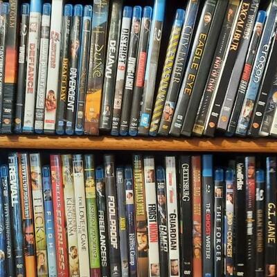 Lot 223  Movie Lover #1  DVDs & Display Rack Approximately 225 DVDs