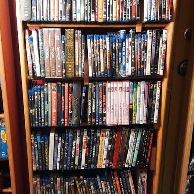 Lot  224  Movie Lover #2  DVDs & Display Rack Approximately 270 DVDs
