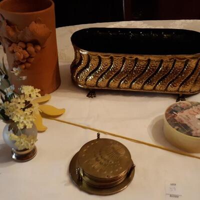 Lot of Miscellaneous Items -Planter, Pottery, etc