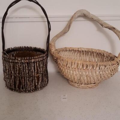 Lot of Two Rustic Baskets