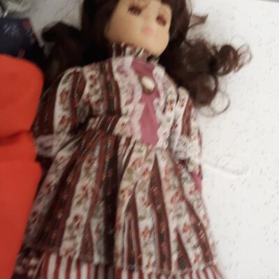 Lot of One handmade Red Riding Hood Doll one Vintage Doll