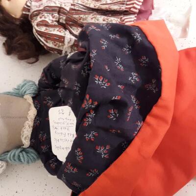 Lot of One handmade Red Riding Hood Doll one Vintage Doll