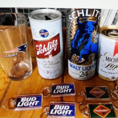 Steel Beer Cans and Key Chains