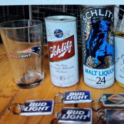 Steel Beer Cans and Key Chains