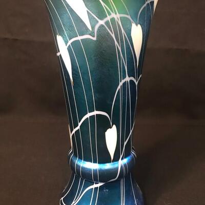 Lot 3: Durand Art Glass Vase Vintage American Art Nouveau - Vineland - Hearts And Vines (2 of 2)