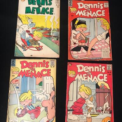 Lot 5: Dennis The Menace 1950s Vintage Comic Books