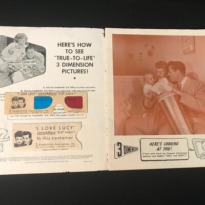 Lot 7: I Love Lucy 3-D Magazine With 3D Glasses FotoMagic Pictures