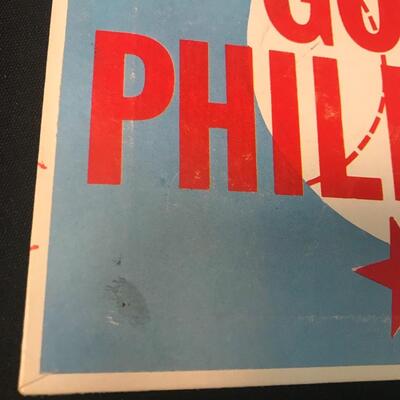Lot 10: Baseball Items - Vintage Phillies 45 rpm Vinyl Record & Flip Book