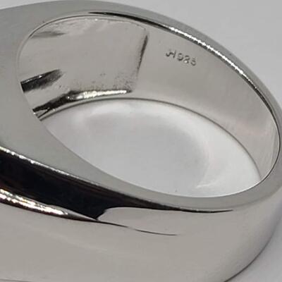 10 k CZ sterling silver men's ring size 11