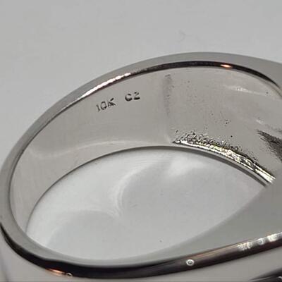 10 k CZ sterling silver men's ring size 11