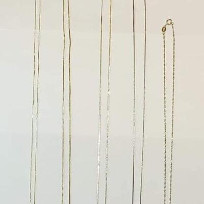 4 14 k gold layered sterling silver necklace and pendants