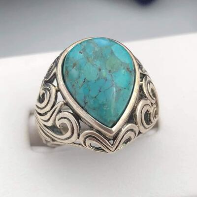Sterling silver turquoise  ring size 8