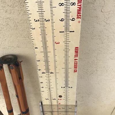 Lot 30: Vintage Survey Equipment - Tripods, Measuring Rods