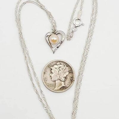 Sterling silver necklace and pendant