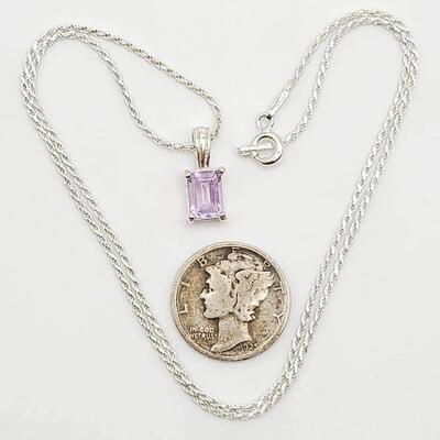 Sterling silver necklace and pendant