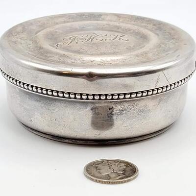 Sterling silver container  64.5 g
