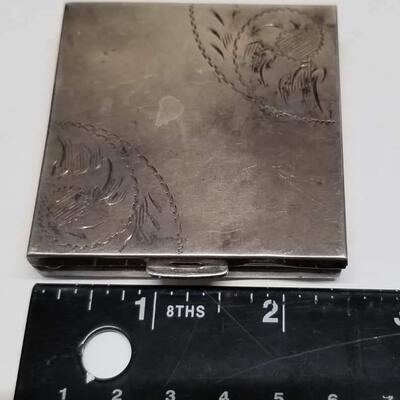 Antique  Sterling silver cigarette  case 45.8 g