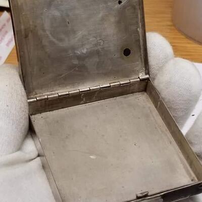 Antique  Sterling silver cigarette  case 45.8 g