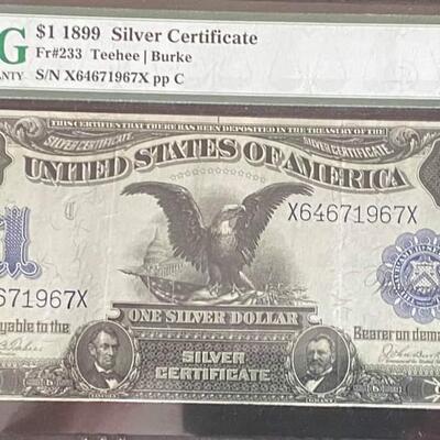 1899 silver certificate Reserve set